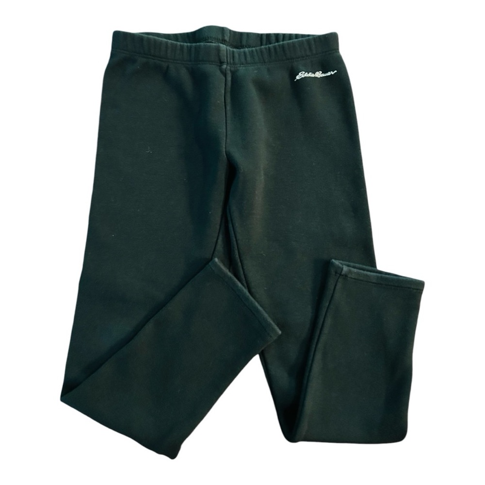 Eddie Bauer Girls Fleece Lined leggings. Size S 7-8 Plush fleece black leggings